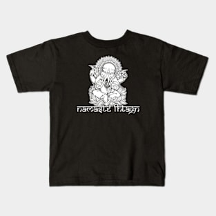 Cthulanesh (Black Print) Kids T-Shirt